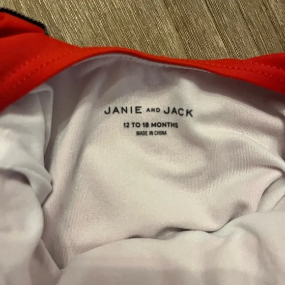Janie & Jack sailor patriotic red boutique swimsuit for baby girl-12-18 mos - Picture 6 of 6